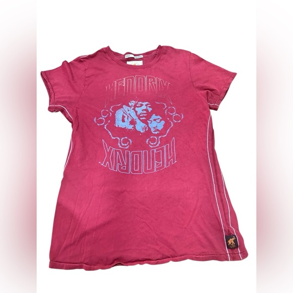 TRUNK maroon Jimi Hendrix graphic band tee size S - Picture 1 of 6